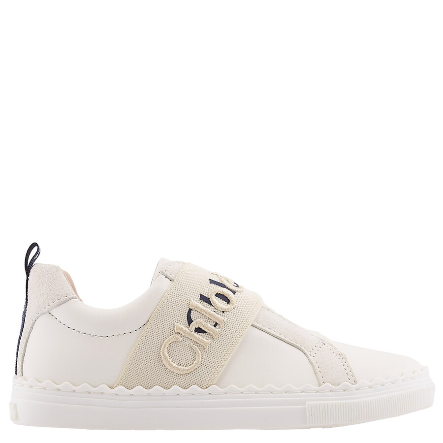 Chloé Chloe Girls Lauren Low-top Sneakers In Beige