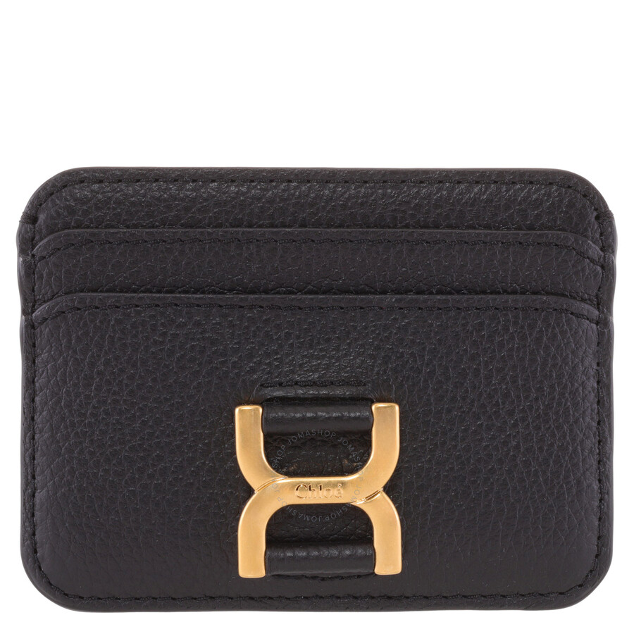 Chloé Chloe Womens Black Marcie Small Bifold Leather Wallet In Black