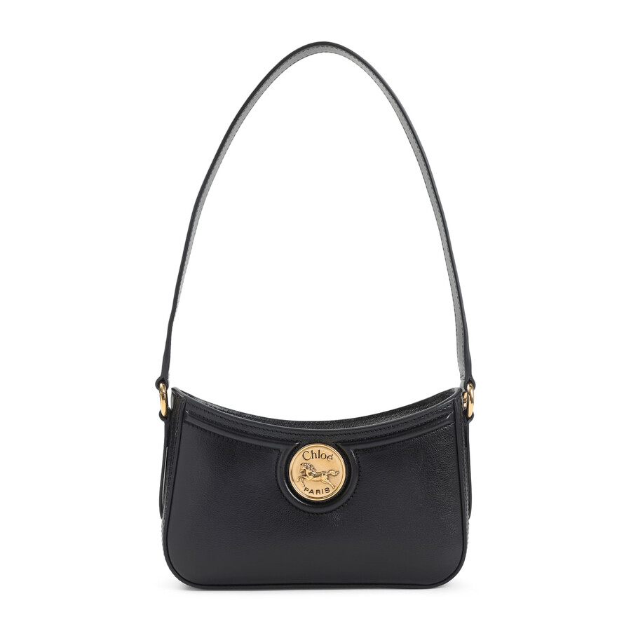 Chloé Chlo Horse Medal Shoulder Bag In Black