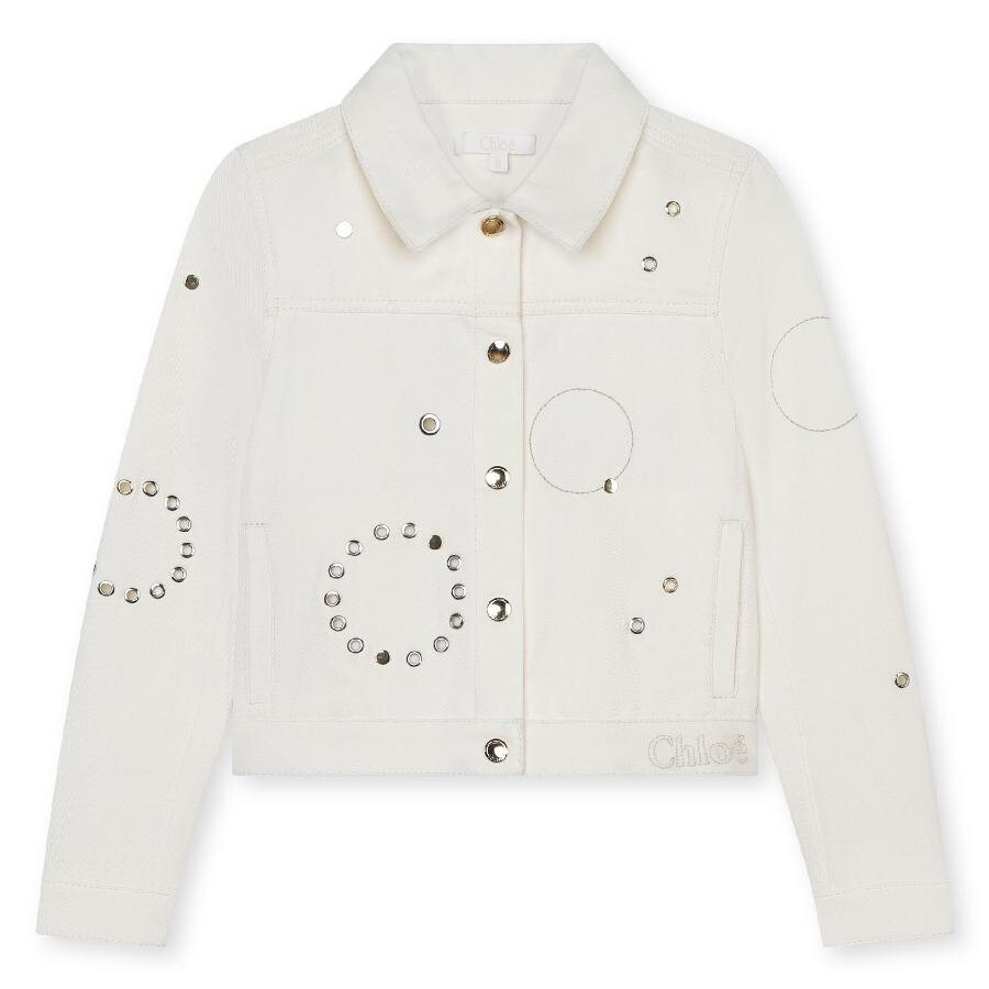 Kids Embellished- Eyelet Shirt Jacket