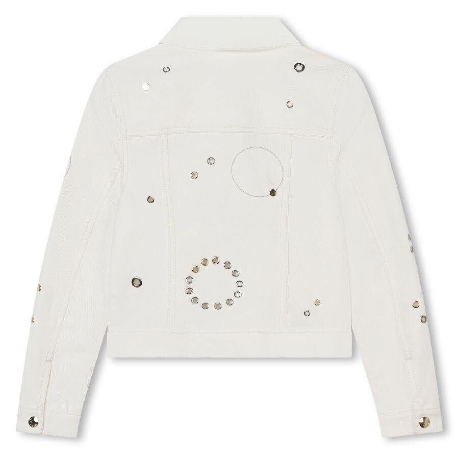 Chloé Chloe Kids Embellished- Eyelet Shirt Jacket In White