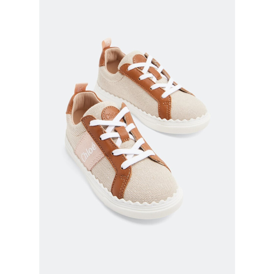 Chloé Chloe Kids Lauren Low-top Sneakers In Pink