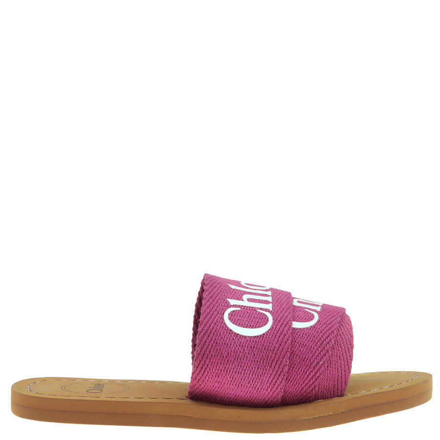 その他 chloe Chloé Kids Logo-Strap Slip-On Sandals, Brand Size 32 (1 Kids