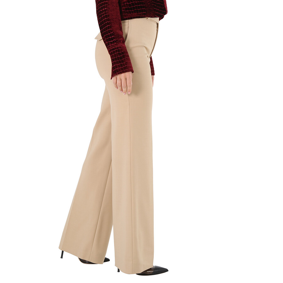 Chloé High-rise Flare Tailored Trousers In Brown