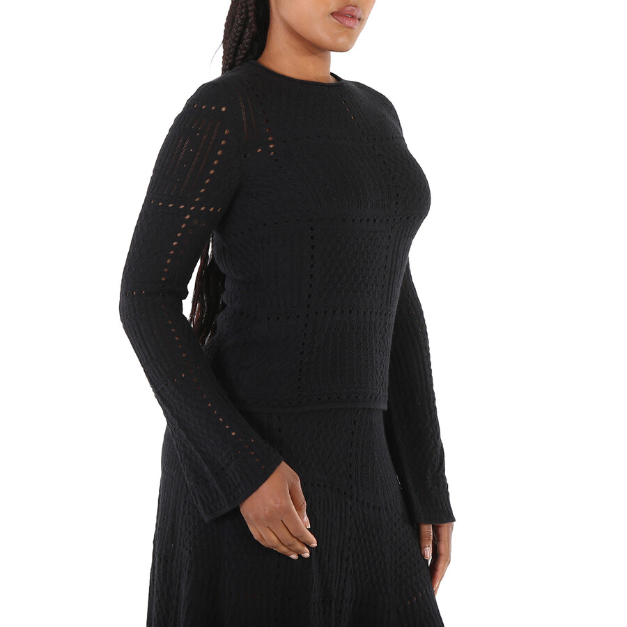 Chloé Chloe Ladies Black Knitted Pullover Jumper In Black