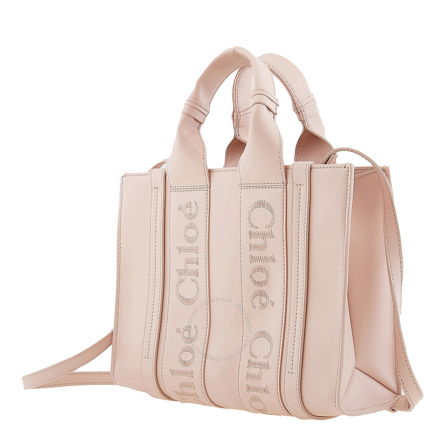 Chloé Chloe Ladies Cement Pink Small Woody Tote Bag In Pink