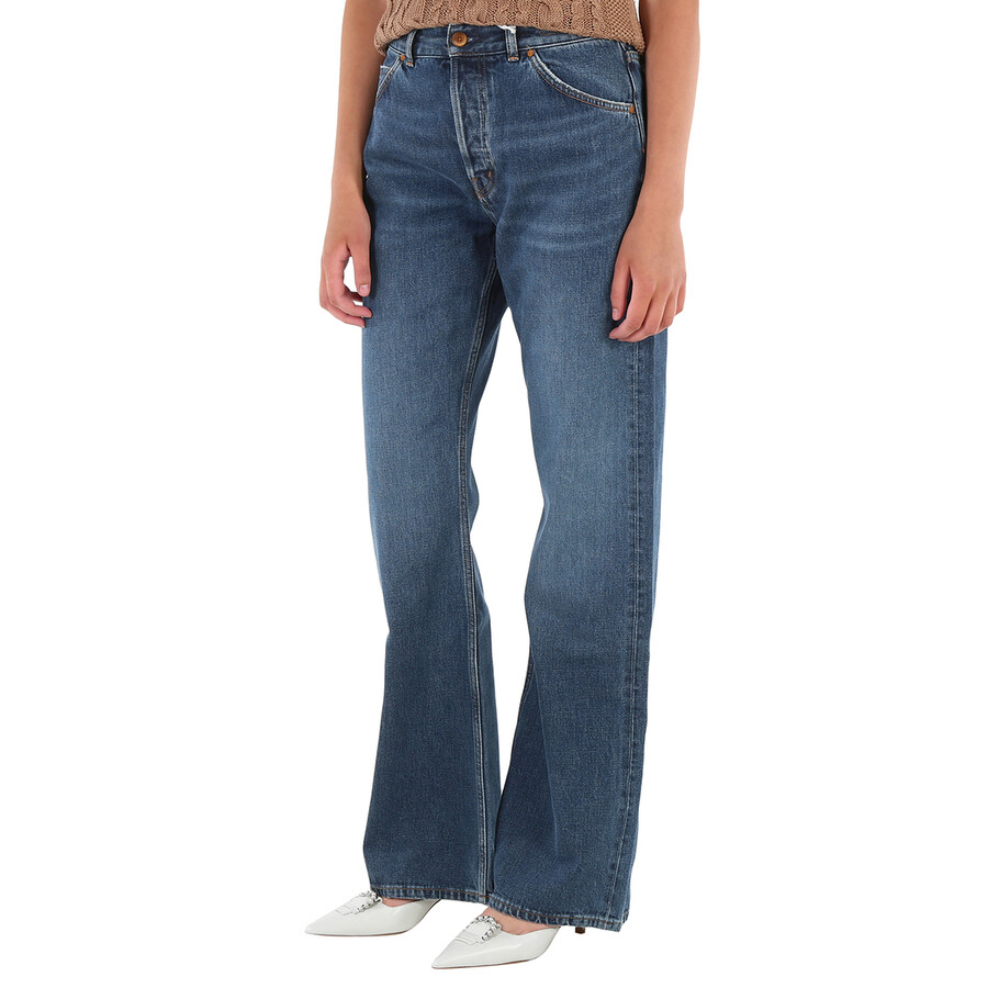 Shop Chloé Chloe Ladies Denim Flare Pinatubo Flared Jeans In Blue