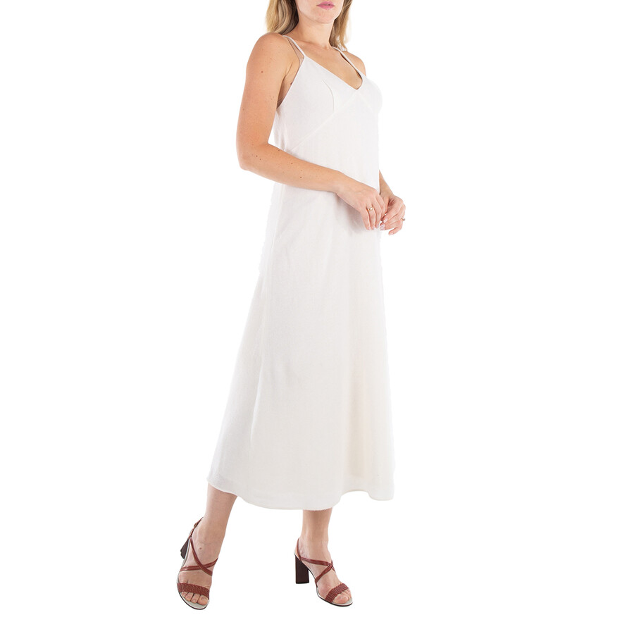 Chloé Chloe Ladies Eden White Virgin Wool-blend Maxi Dress In White