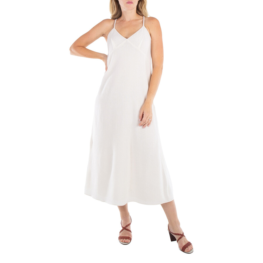 Chloé Chloe Ladies Eden White Virgin Wool-blend Maxi Dress In White