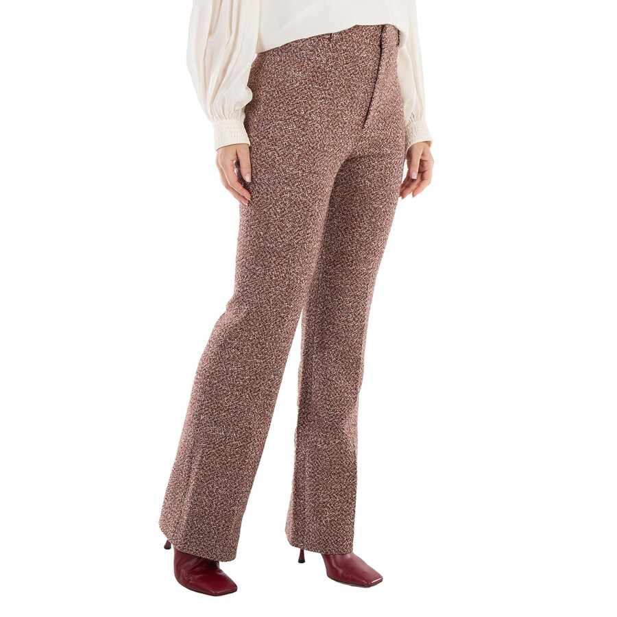 Chloé Chloe Ladies Multicolor Boucle Flared Trousers