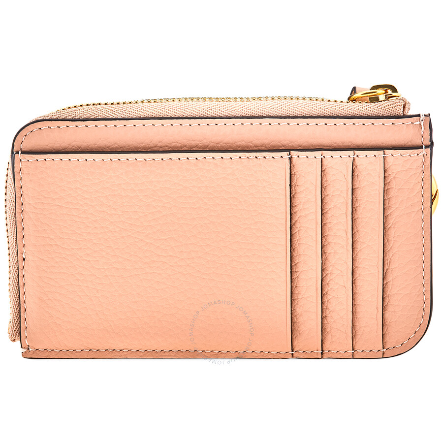 Chloe Ladies Pink Alpha Zip Card Wallet - Chloé - Handbags - Jomashop