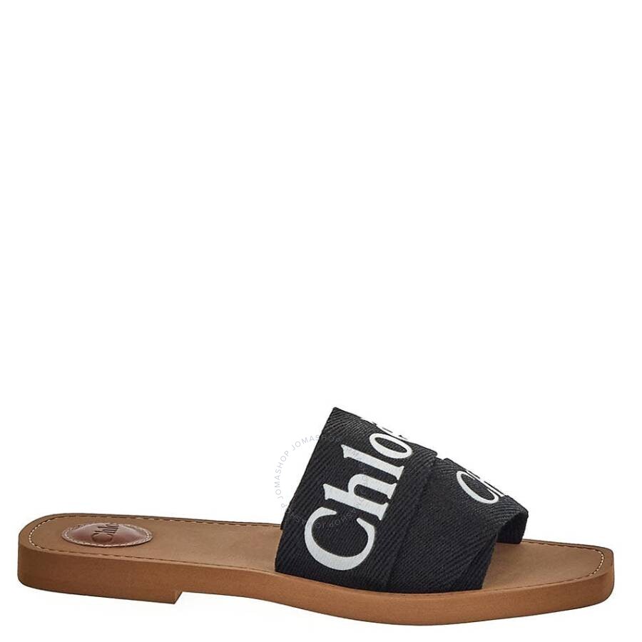 ★Chloe★ Woody Mule Black CHC22U188Z3001 CHC22U188Z3001SS25 chloe-ladies-woody-flat-mule-