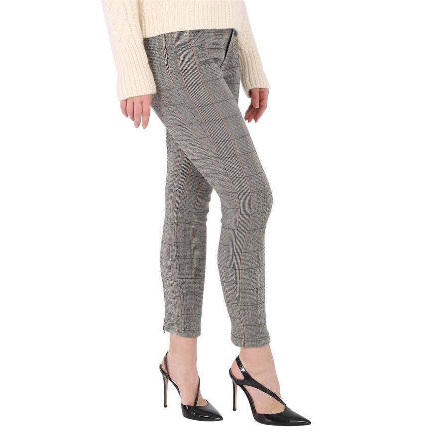 Chloé Chloe Ladies Yellow Checked Cropped Leggings In Yellow