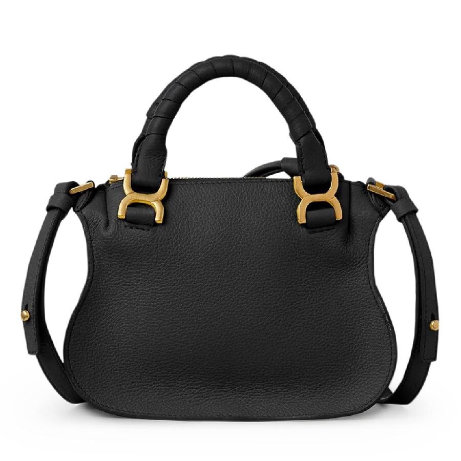 Chloé Chloe Marcie Mini Double Carry Leather Bag In Black