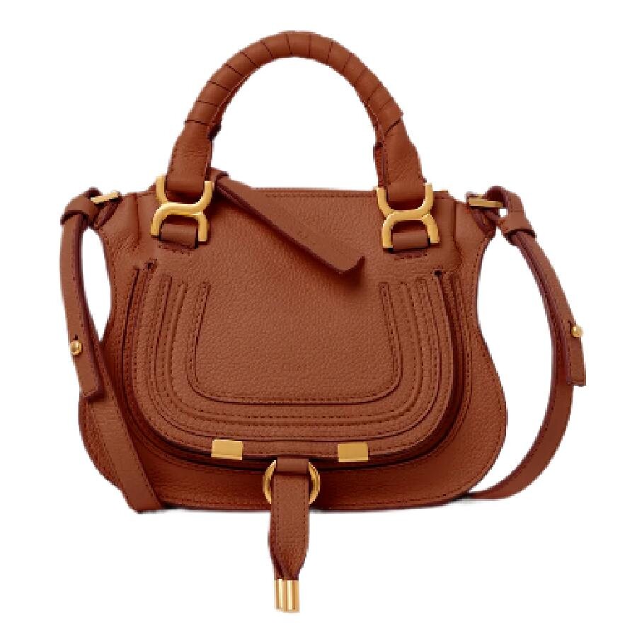 Chloé Chloe Marcie Mini Double Carry Leather Bag In Brown