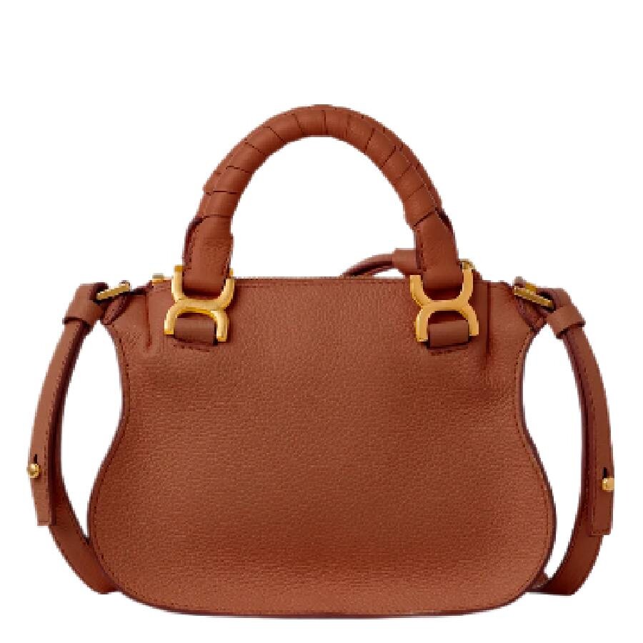 Chloé Chloe Marcie Mini Double Carry Leather Bag In Brown