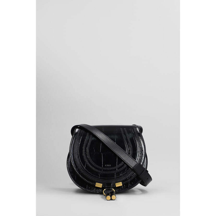 Chloé Chloe Marcie Shoulder Bag In Black Leather