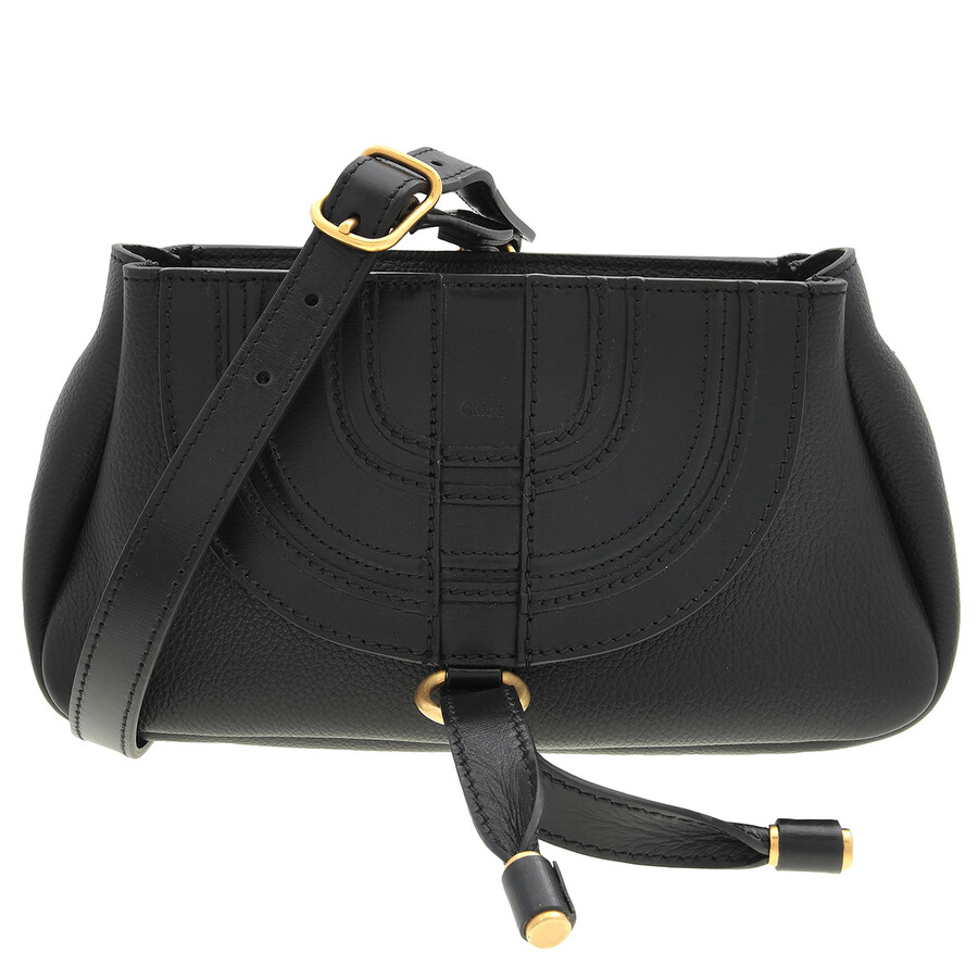 Chloé Chloe Marcie Small Black Shoulder Bag In Black
