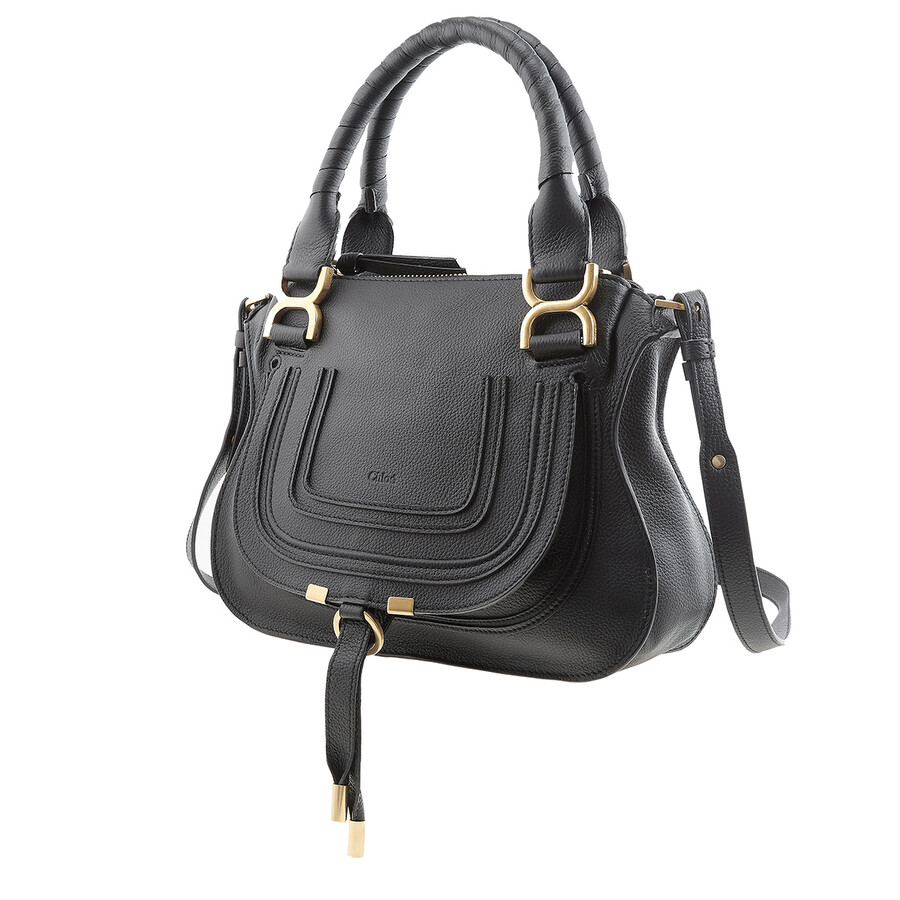 Chloé Chloe Marcie Small Double Carry Bag In Black
