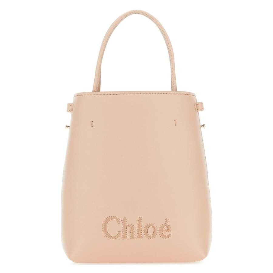 Chloé Chloe Micro Chloe Sense Leather Tote Bag In Pink