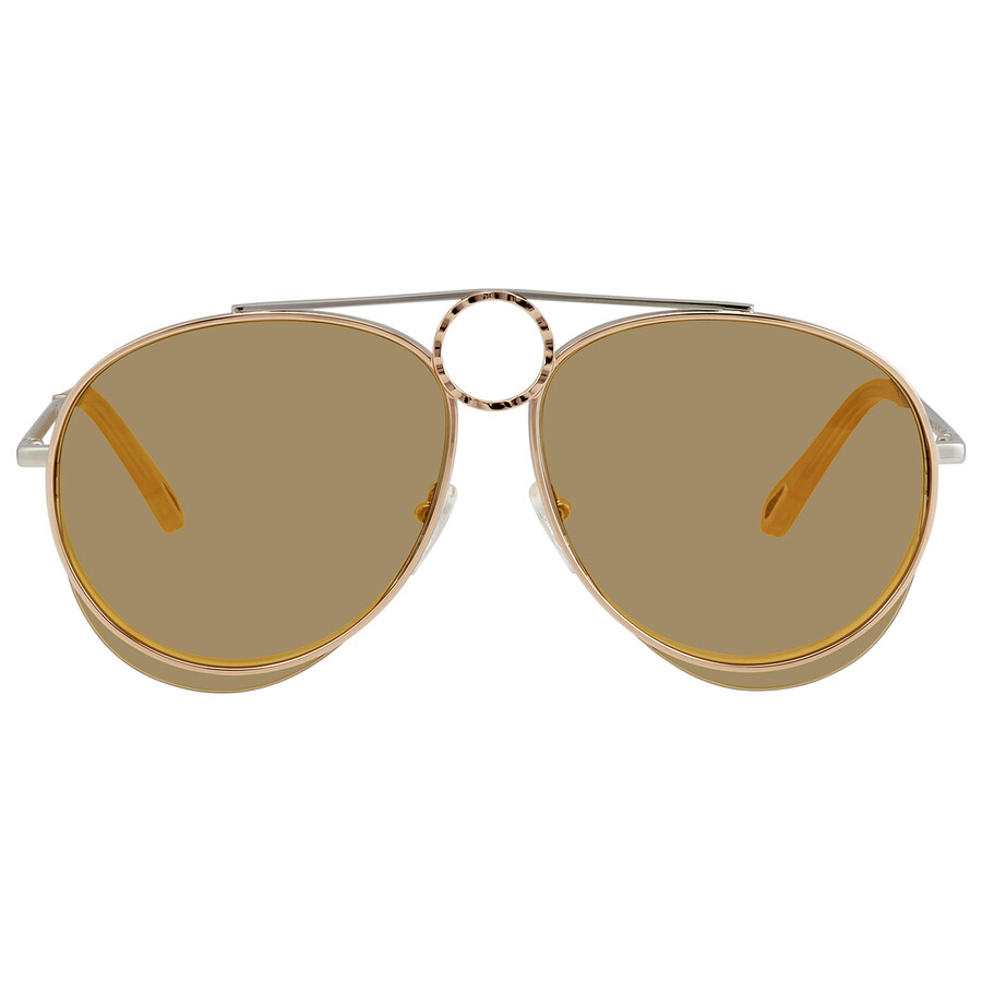 Chloe Mirrored Yellow Aviator Sunglasses CE144S 051 61 Chloé