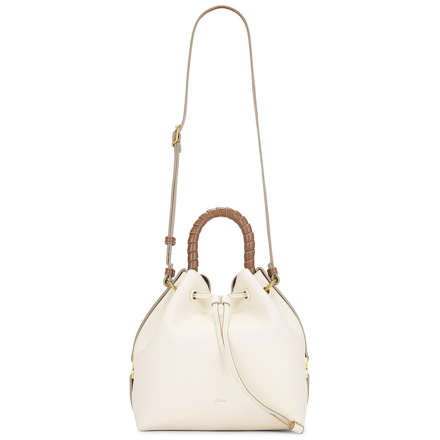 Chloé Chloe Misty Ivory Marcie Bucket Bag In White