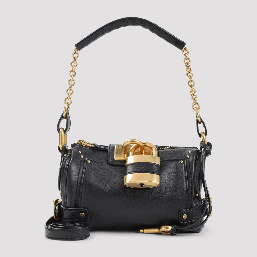 Chloé Black Leather Small Paddington Shoulder Bag