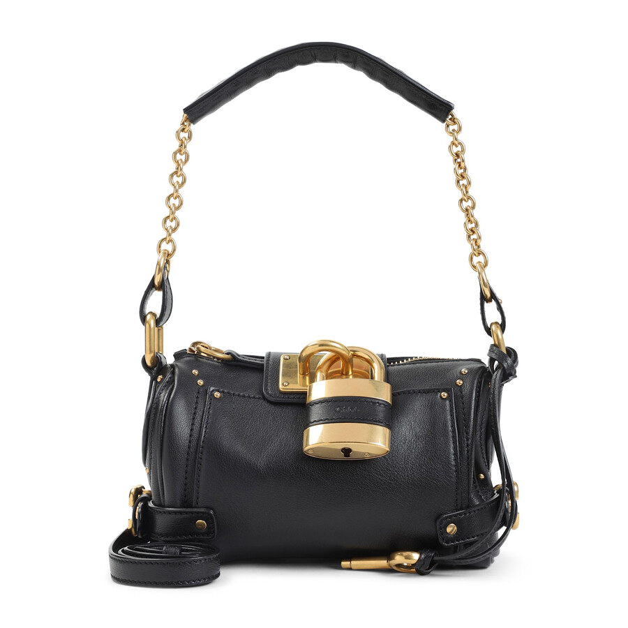 Chloé Black Leather Small Paddington Shoulder Bag