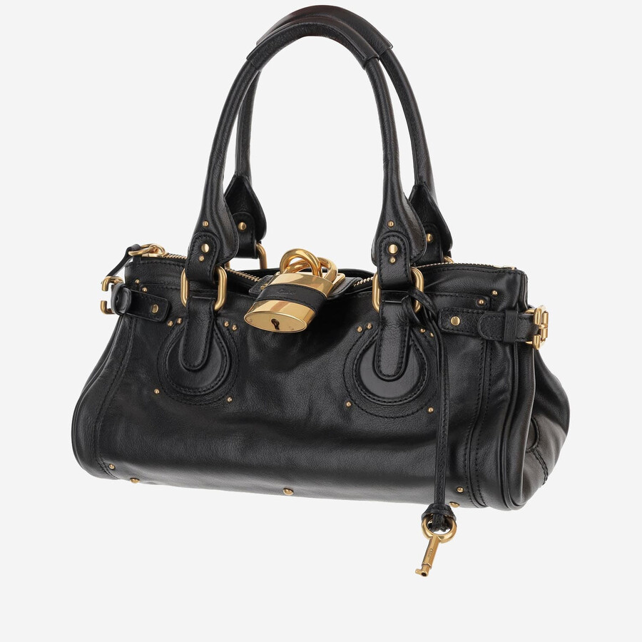 Chloé Chlo Paddington Leather Bag In Black