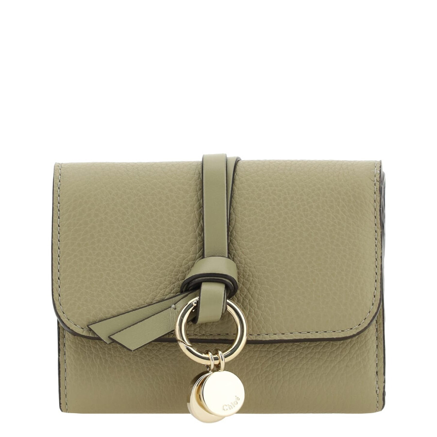 Chloé Chloe Small Alphabet Tri-fold Wallet In Green