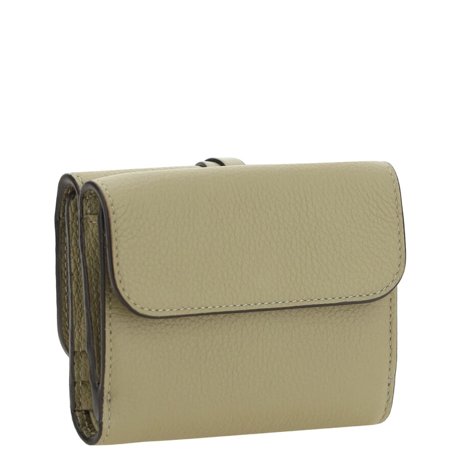 Chloé Chloe Small Alphabet Tri-fold Wallet In Green