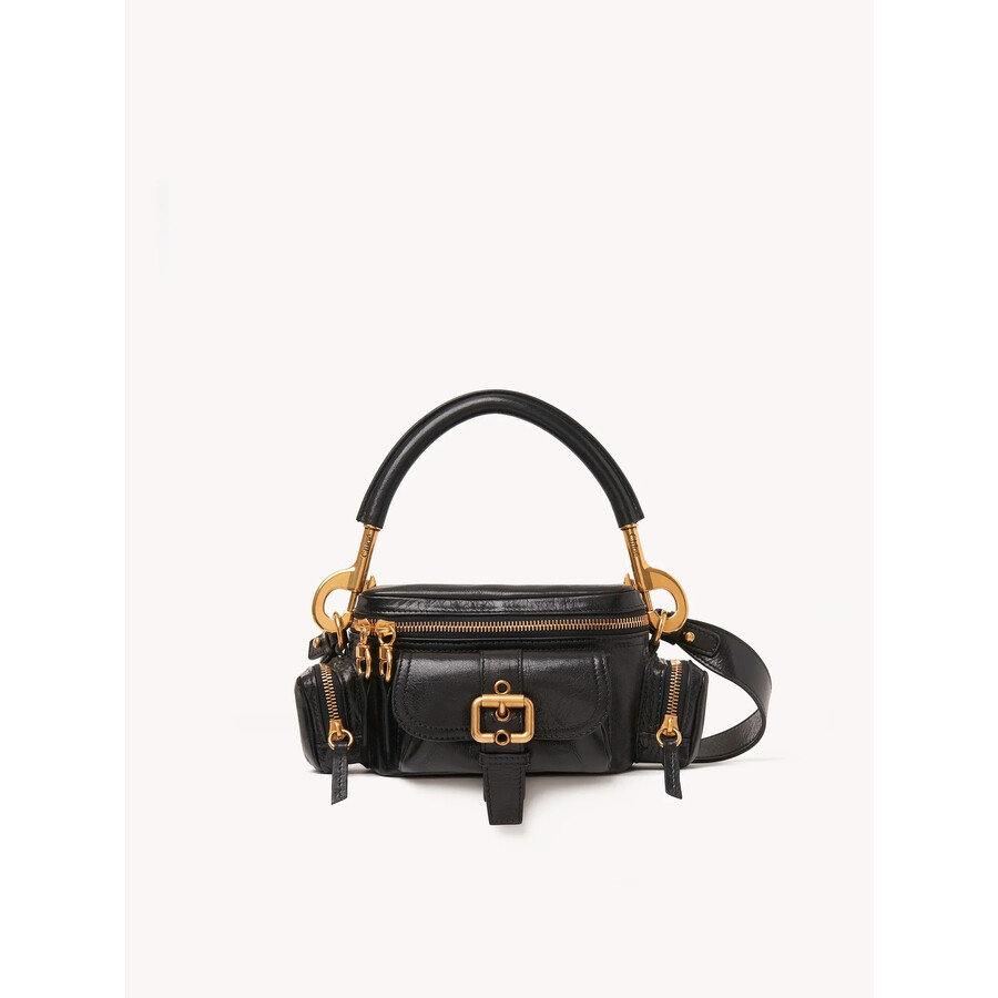 Chloé Chloe Small Camera Bag In Shiny Leather In Black