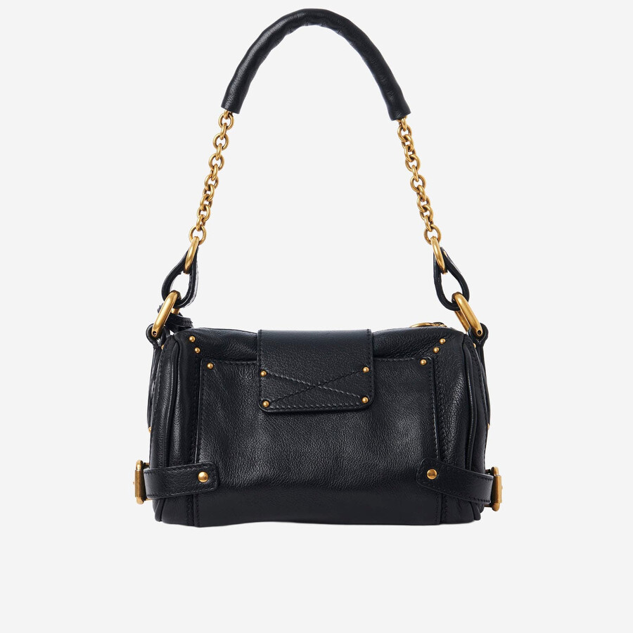 Chloé Black Leather Small Paddington Shoulder Bag