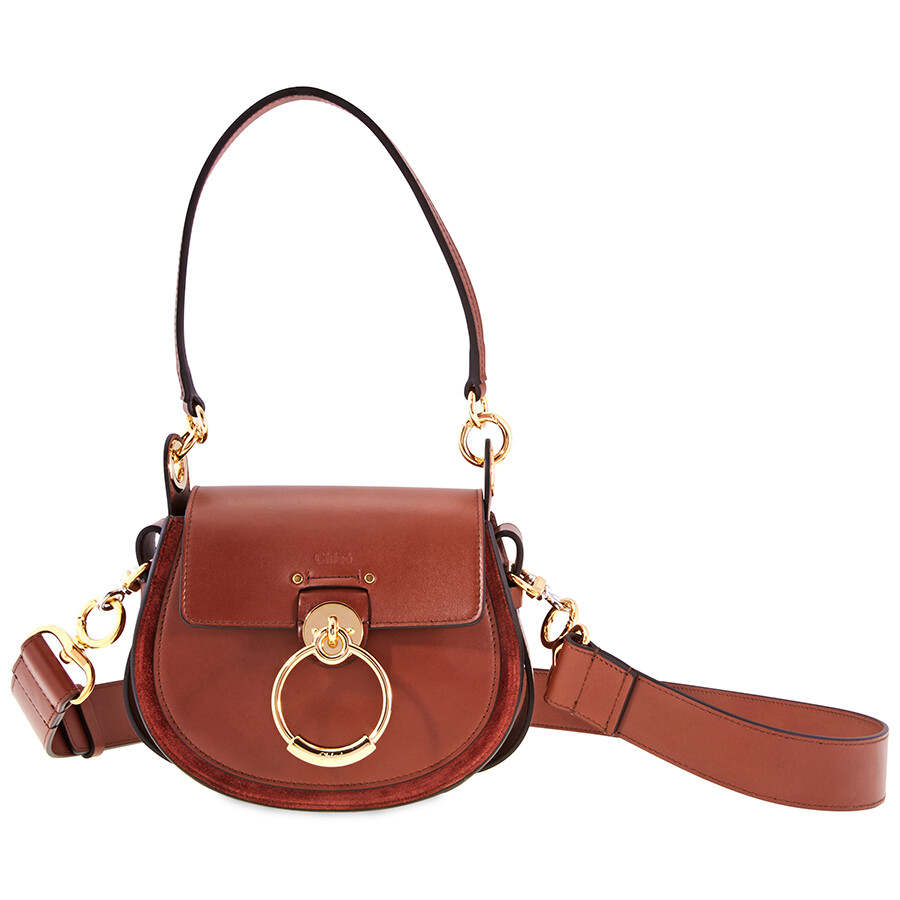 Chloé Chloe Small Tess Shoulder Bag- Sepia Brown In Brown