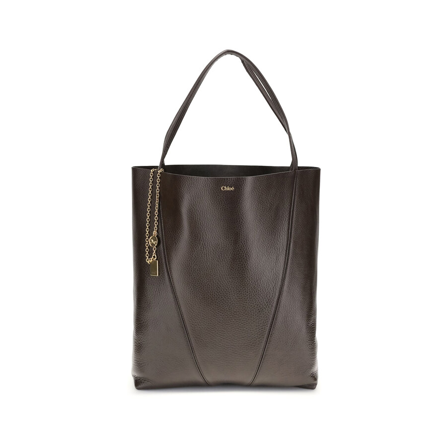 Chloé Spin Large Tote Bag In Black