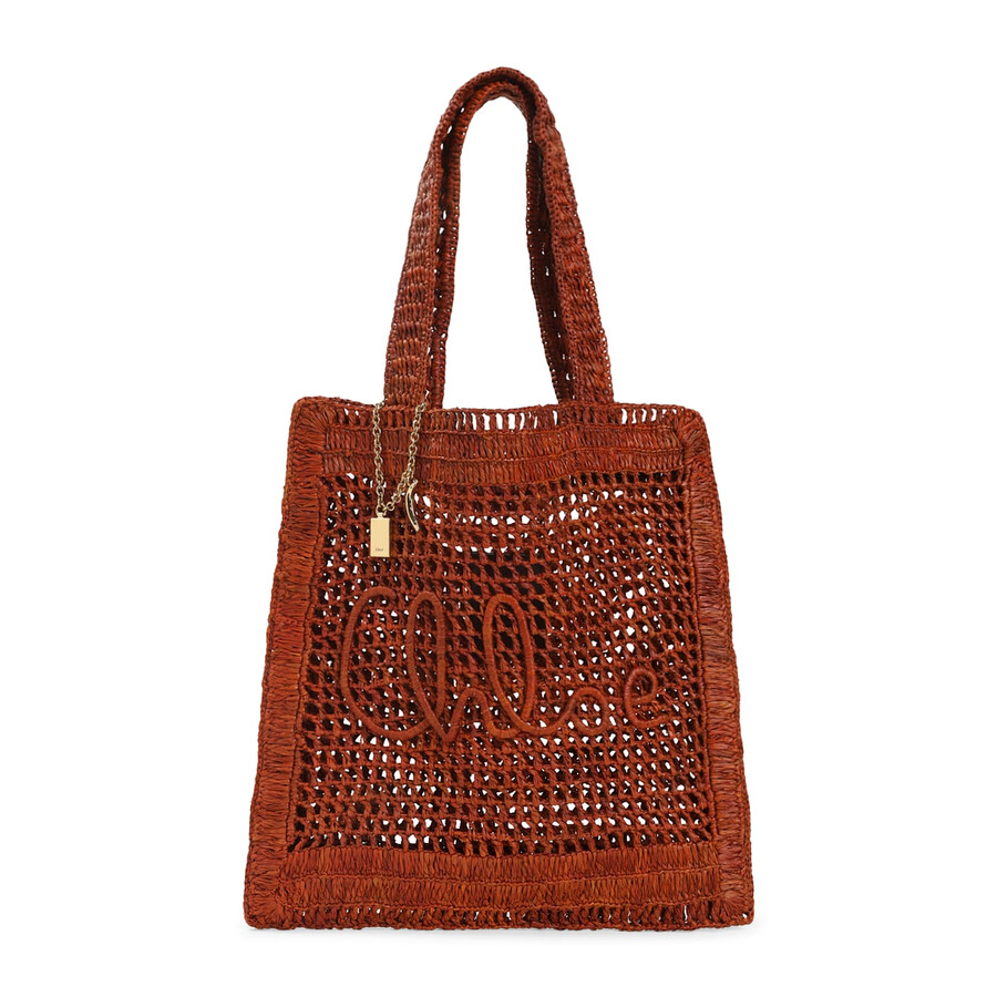 Chloé Chlo Summer Banana Tote Bag In Brown