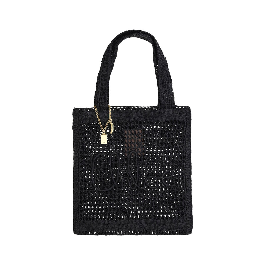 Chloé Chlo Summer Banana Tote Bag In Black