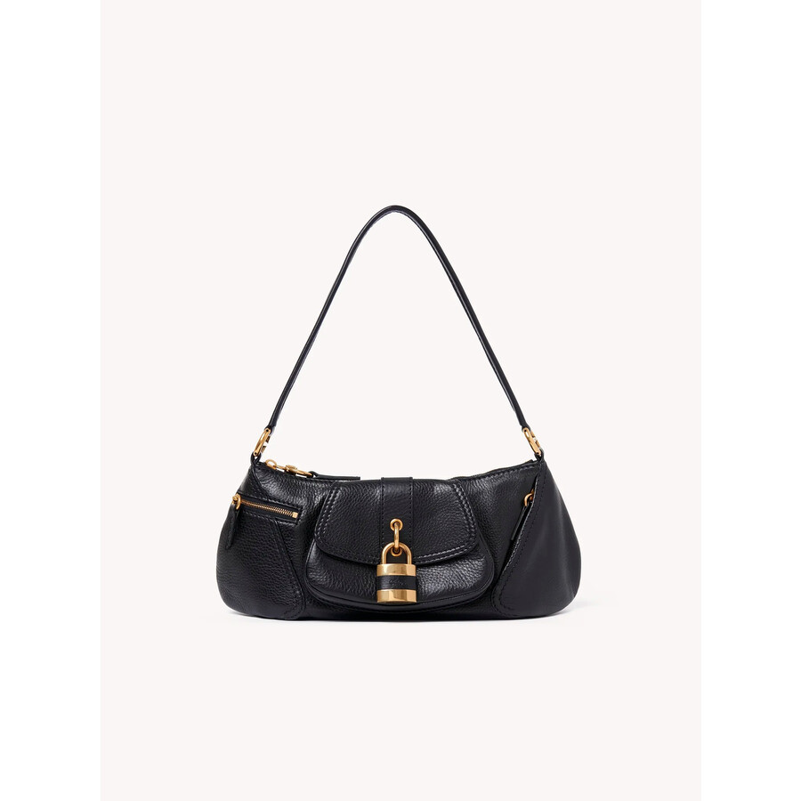 Chloé Chloe The 99 Shoulder Bag In Grained Leather In Black
