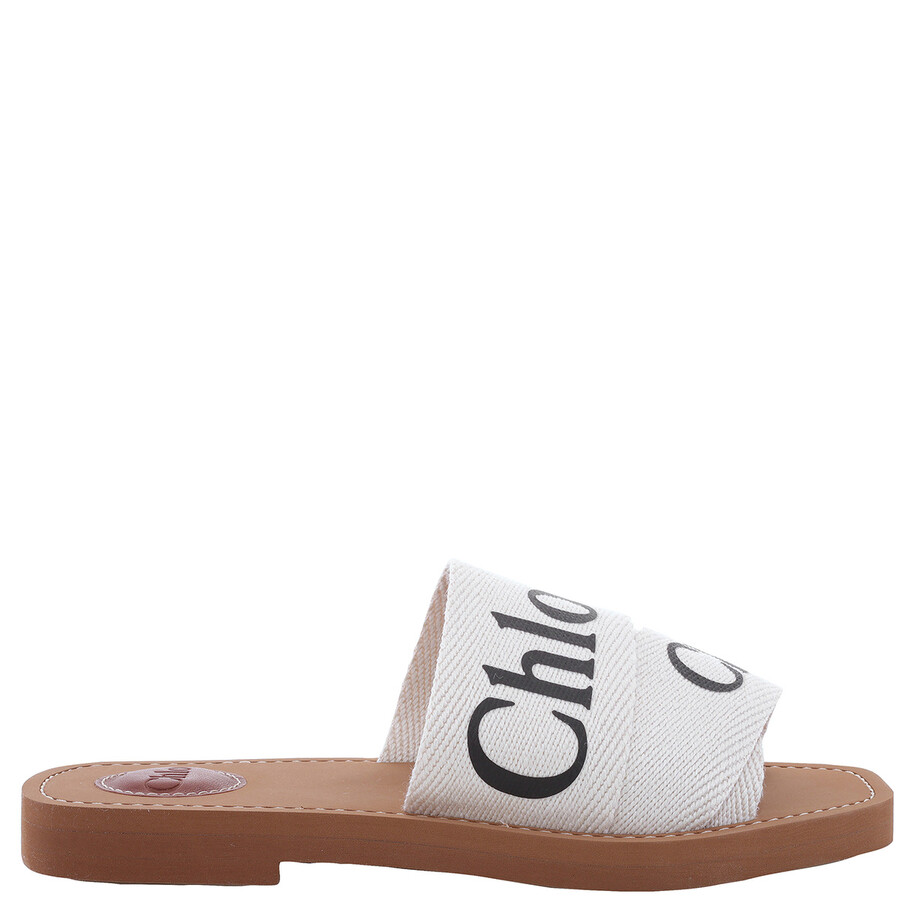 Chloé Woody Logo Slide Sandals, Brand Size 36 ( US Size 6