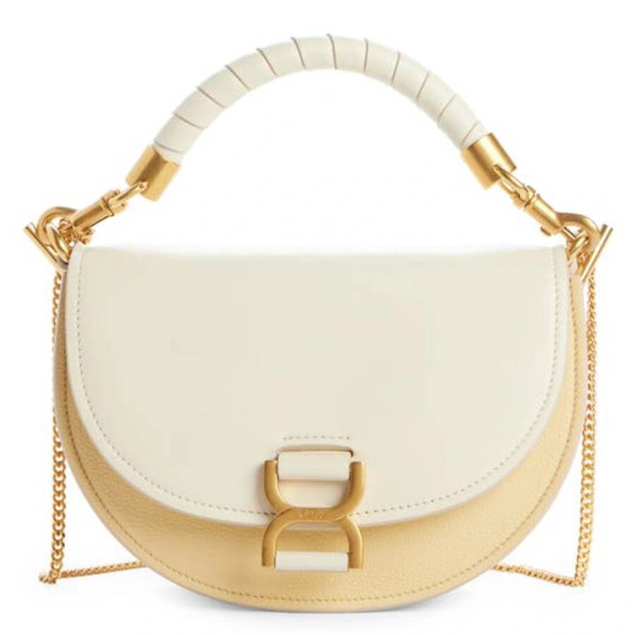 Chloé Chole Misty Ivory Marcie Leather Shoulder Bag