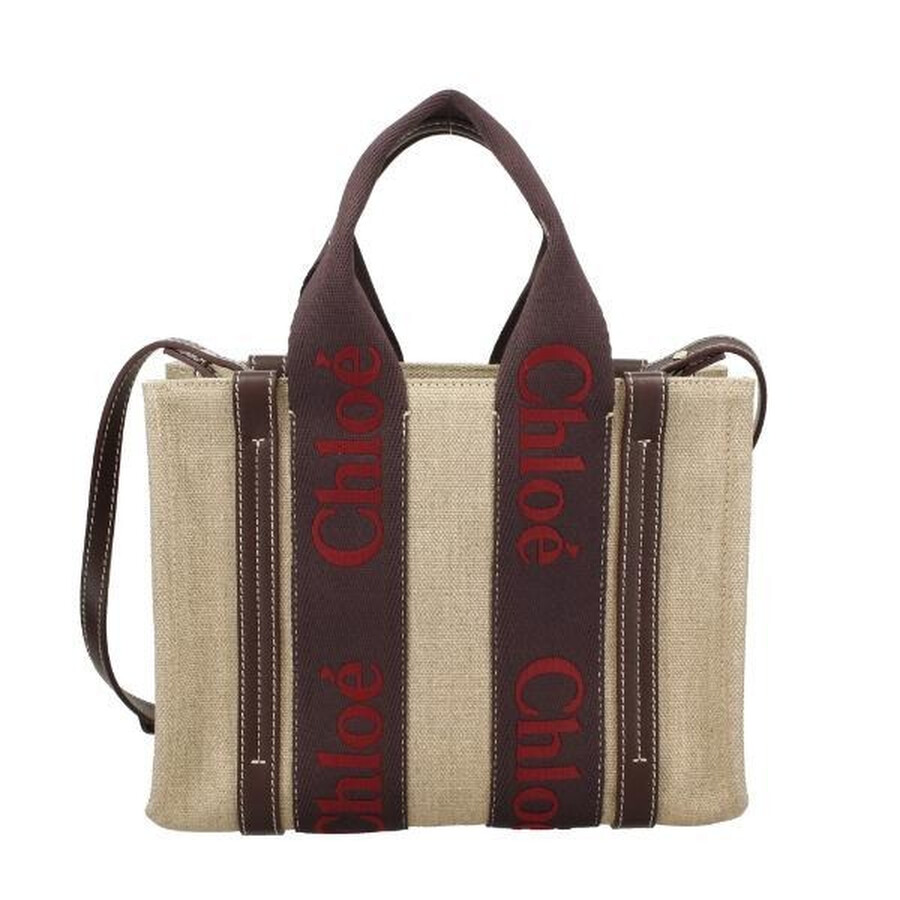 Chloé Chole Woody Purple-red Tote Bag In Purple/red