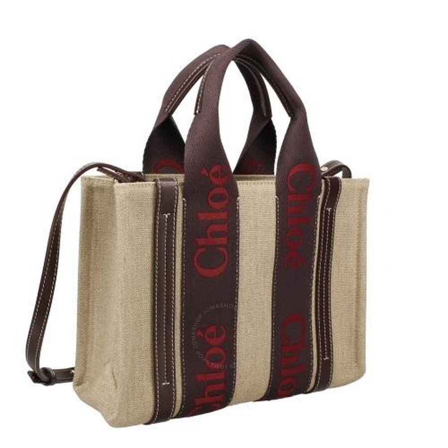 Chloé Chole Woody Purple-red Tote Bag In Purple/red