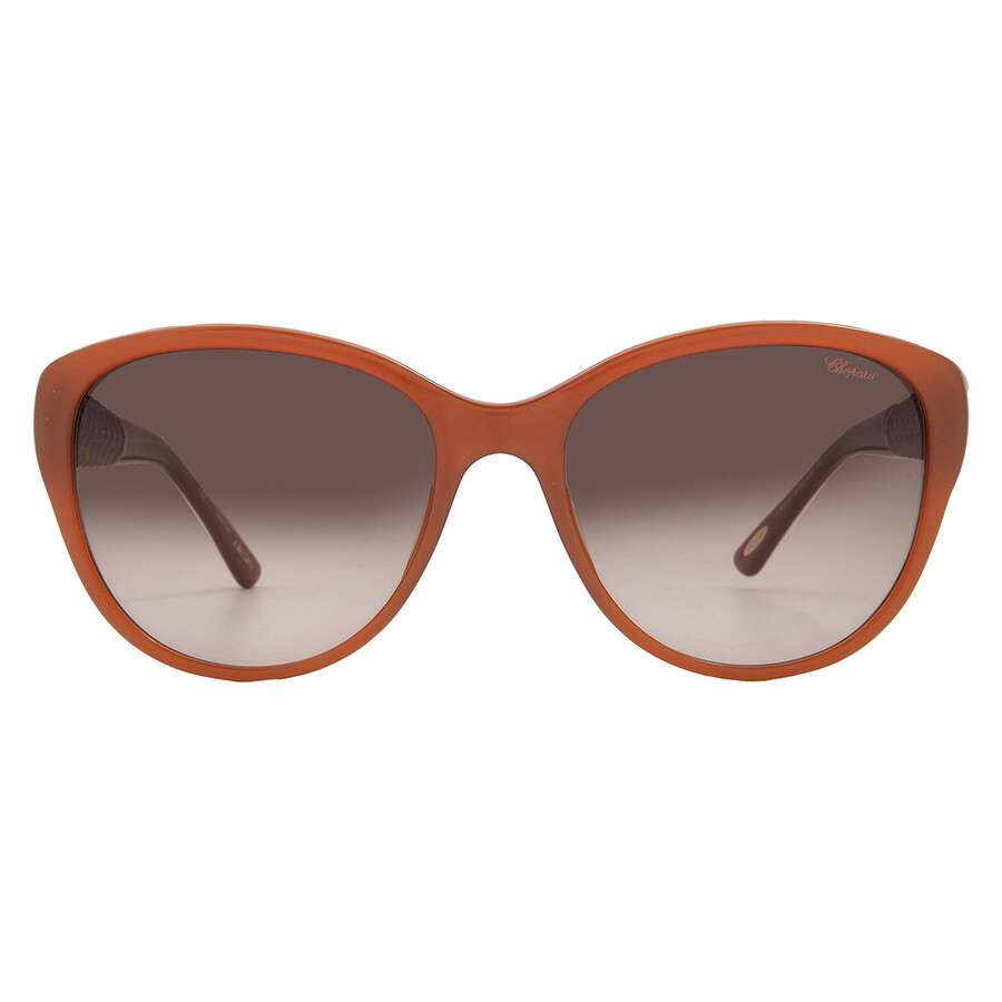 Chopard Brown Gradient Cat Eye Ladies Sunglasses Sch127 01ag 55 In Pink