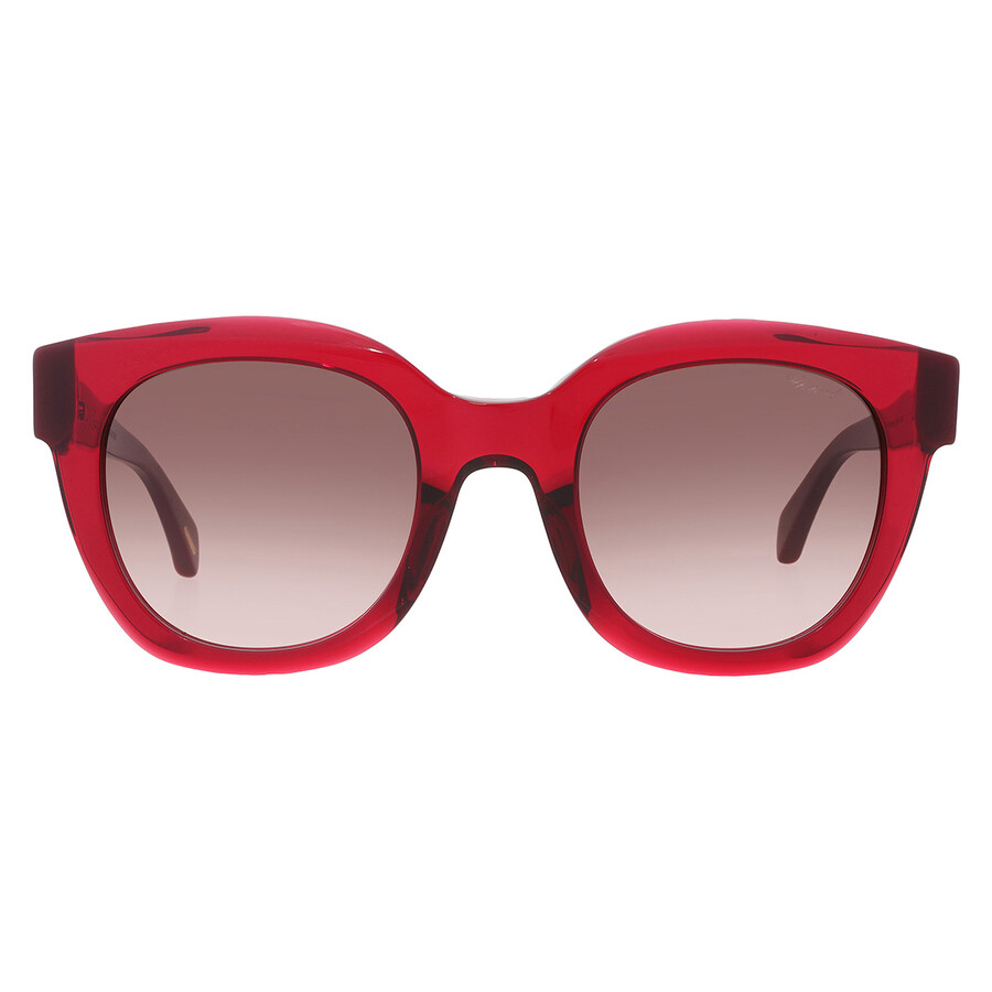 Chopard Brown Gradient Cat Eye Ladies Sunglasses Sch335s 0954 52 In Burgundy