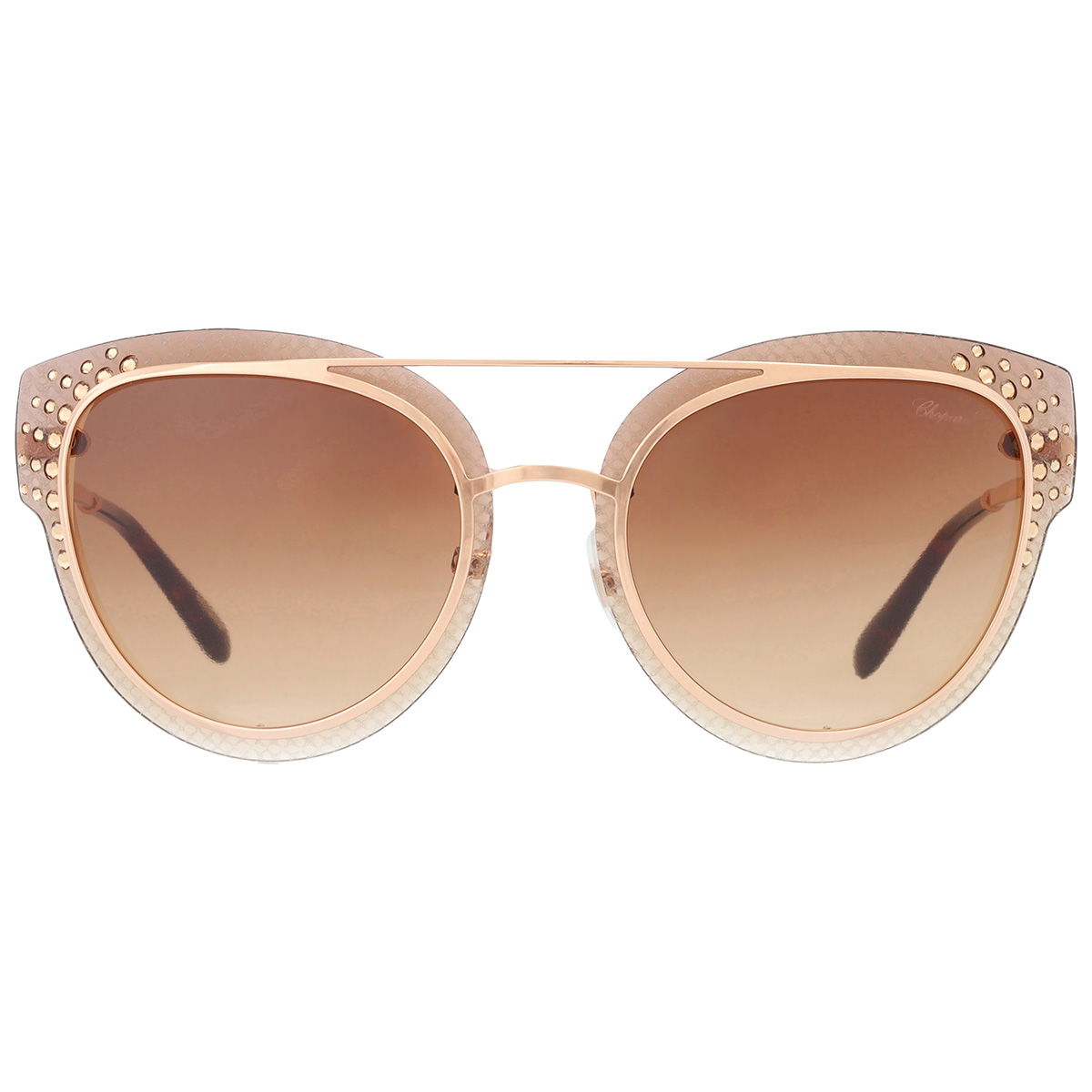 Chopard SCHC21S 56-17-135 Cat Eye Sunglasses Gold Pink Gradient Made in Italy‎ SCHC25S Chopard Sunglasses 8FCG Gold - eye-oo.com main image 4