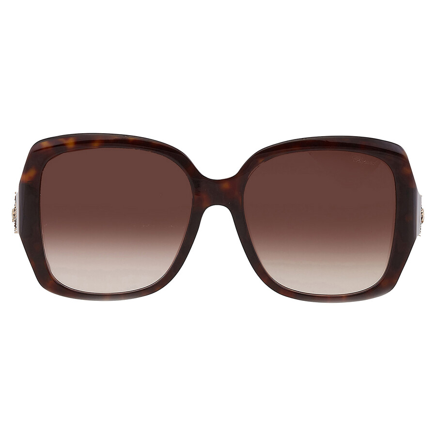 Chopard Brown Gradient Square Ladies Sunglasses Sch288s 0722 57 In Black