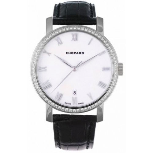 Chopard Classic 18k White Gold Diamond Bezel Men's Watch 171278-1001