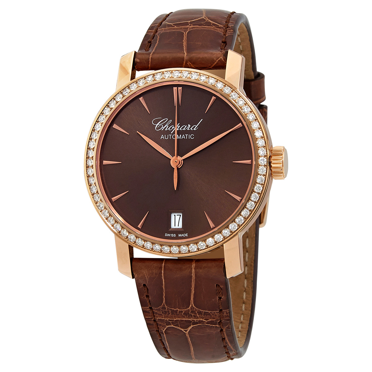 Chopard Classic Automatic Diamond Brown Dial Ladies Watch 134200-5003
