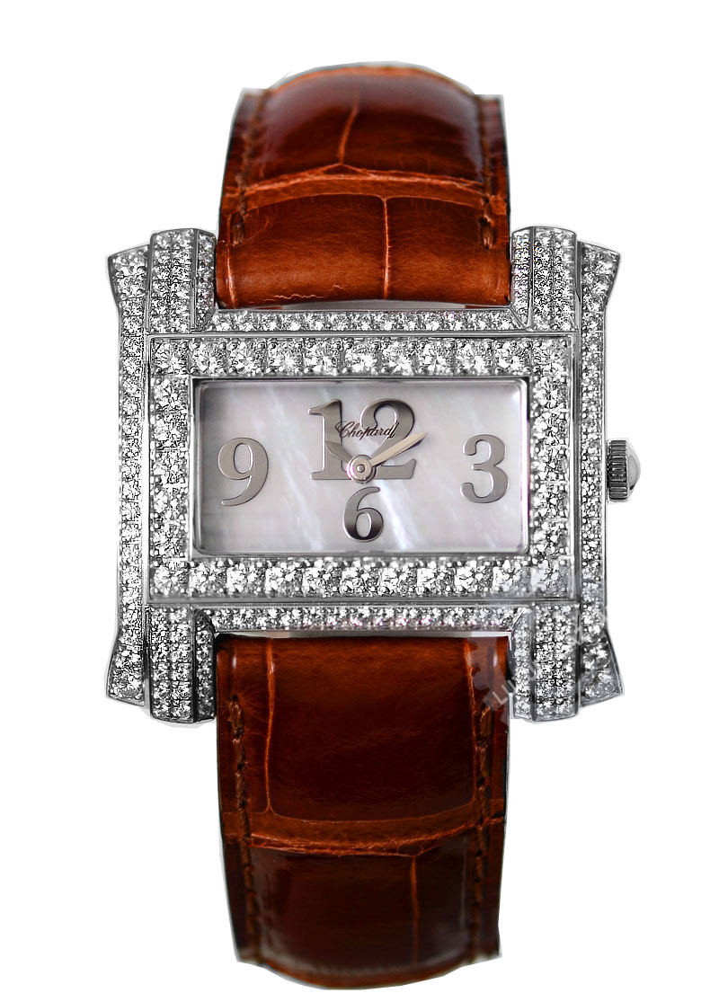 Chopard Classic Mother of Pearl Dial Brown Leather Ladies Watch 139265-1001