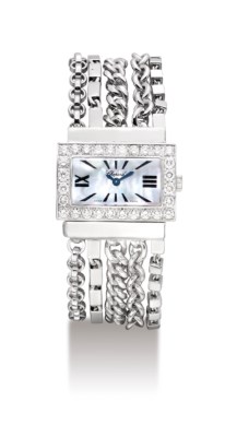 Chopard Diamond White Mother of Pearl Dial Ladies Watch 109044-1001